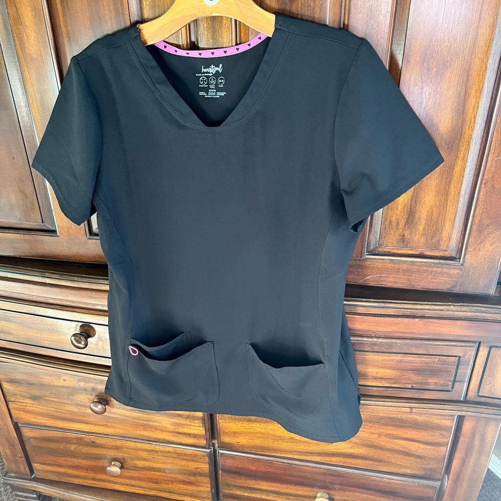 HeartSoul Black Women’s Scrub Top